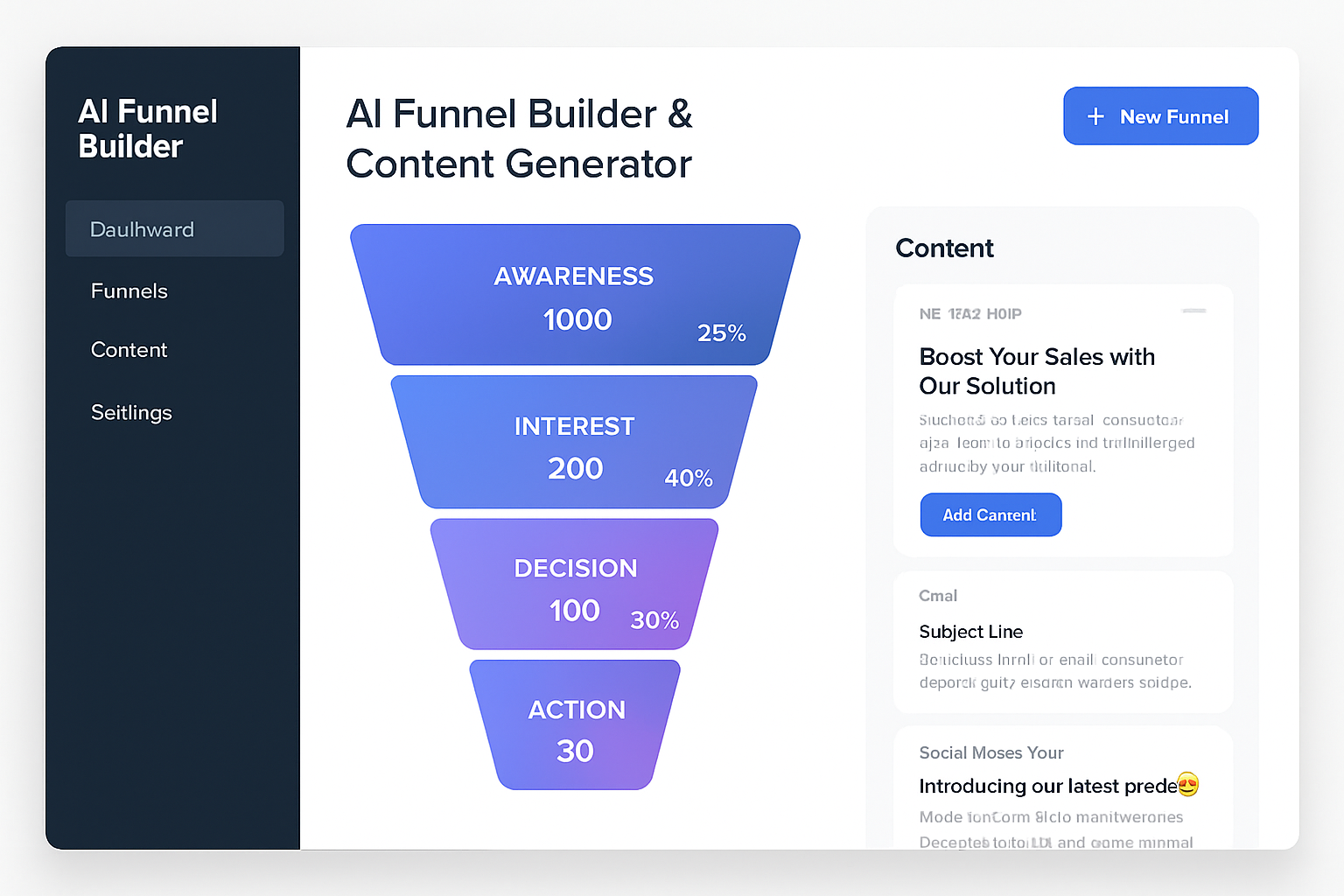 AI Content builder preview